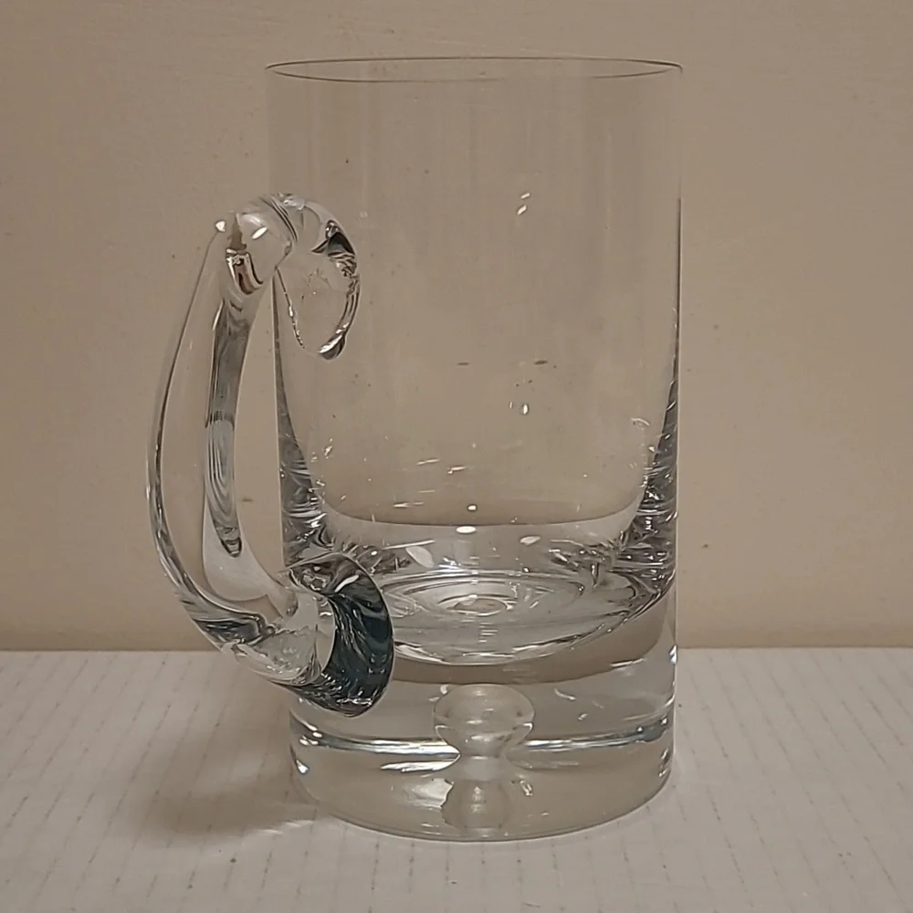 Glass Beer Mug with Bubble in Base